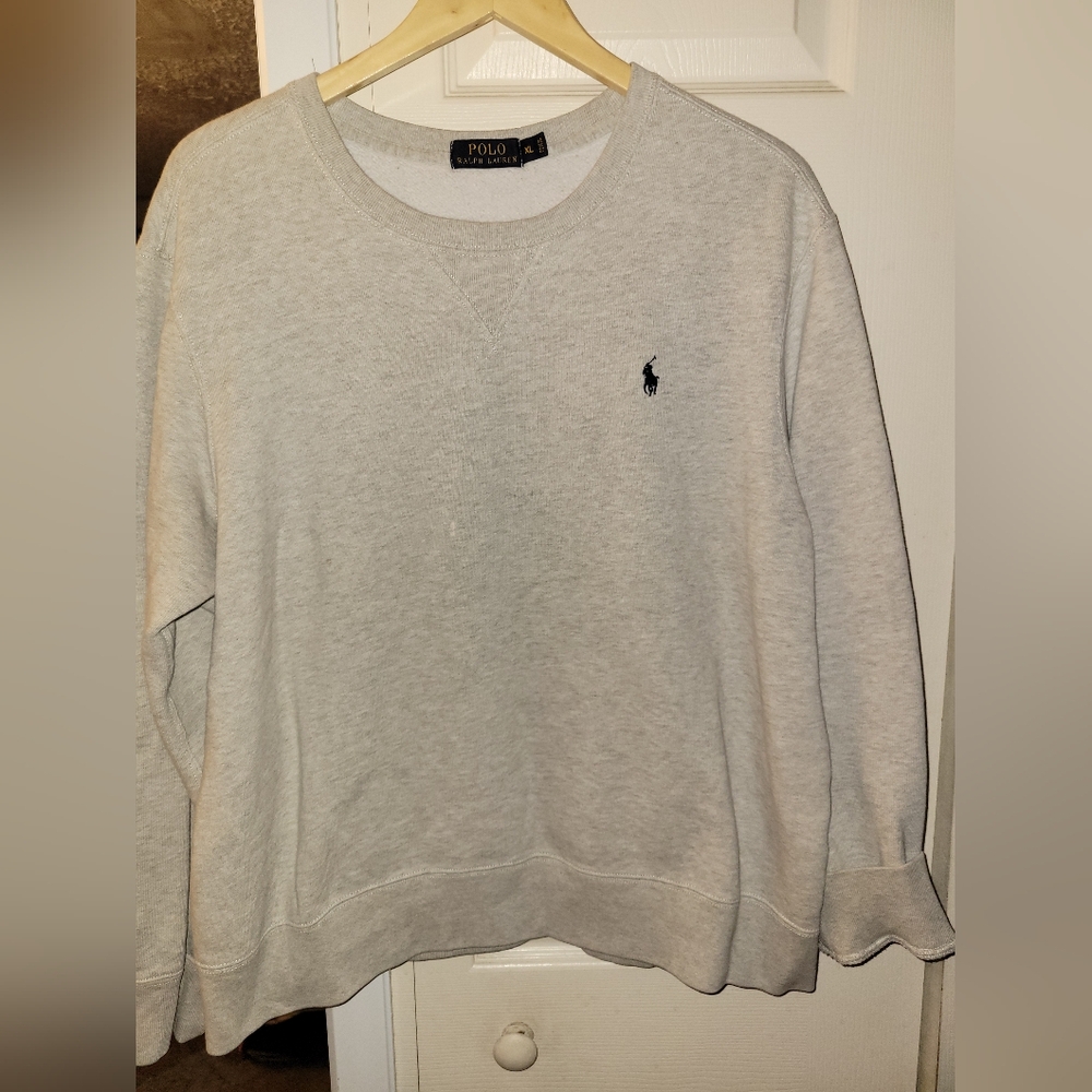 Polo by Ralph Lauren Light Gray Crewneck Sweater